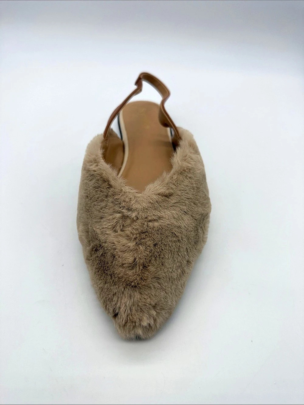 Seychelles Faux Fur Slingback Sandals in Brown NWT